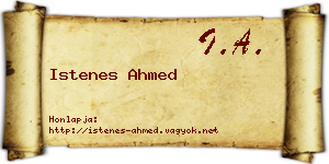 Istenes Ahmed névjegykártya